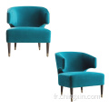 Chaises de loisirs en gros chaise d'accent à bras en tissu en velours